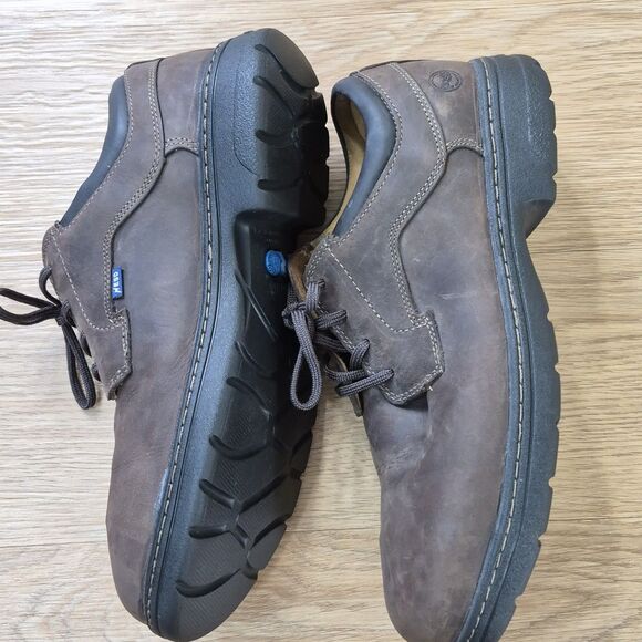 New Mens Timberland Pro Branston Brown Oxford Alloy Safety Toe Shoes Sz 10 M